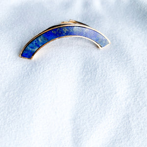 Blue Grande Semi Circle Ring